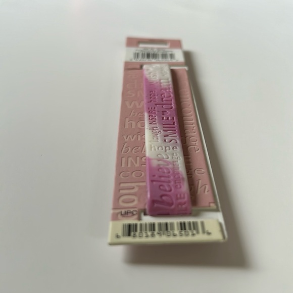 NWT🌟H&&H💫 ABBIE Pink Name Band Rubber Bracelet - Picture 7 of 7